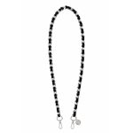 Como Milano phone chain CMMJ.003.BB.03.01 (120 cm) – stainless steel with black braided leather