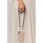 Como Milano phone chain CMMJ.003.BB.03.01 (120 cm) – stainless steel with black braided leather