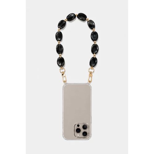 Como Milano phone chain CMMJ.004.BMR.01.00 30cm black marble-effect acrylic